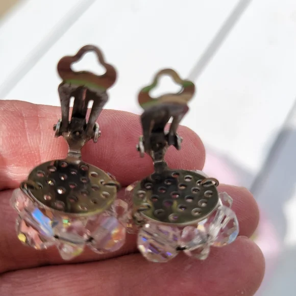 Clip-On Earrings ~ Vintage - Now ~ MCM Beaded Crystal & Current Rhinestone ~ 2pr - Picture 13 of 14